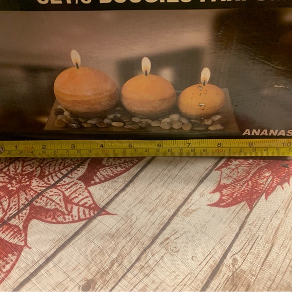 🍍 Set of 3 candles and decorative tray and rock NEW📌 - Picture 4 of 10
